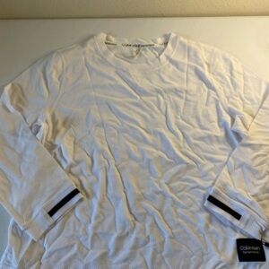 Calvin Klein Performance Breathe Ladies Long Sleeve White Top/shirt Sz L NWT (F1